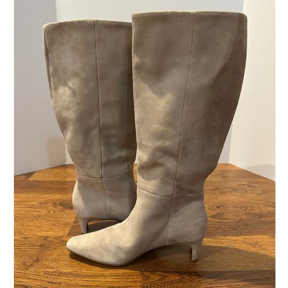 Steve Madden Women's Dagne Suede Kitten Heel Boot Taupe Size 6 NWOB - Picture 7 of 14